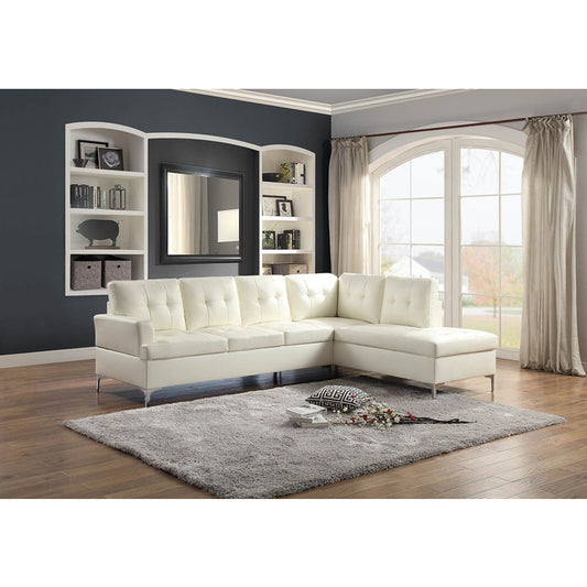 8378WHT* 2-Piece Sectional with Right Chaise